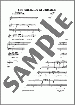 Ce Soir La Musique(Mort Shuman) 楽譜 その他 ダウンロード