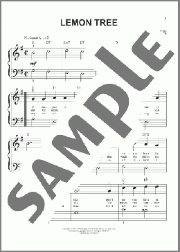 Lemon Tree(Trini Lopez/Peter, Paul & Mary/Will Holt) 楽譜 ピアノ（ソロ） ダウンロード
