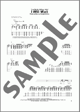 I Will Wait(Mumford & Sons) 楽譜 ギター（ソロ） ダウンロード