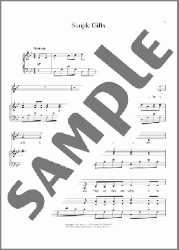 Simple Gifts(Traditional Shaker Hymn) 楽譜 ピアノ & ボーカル ダウンロード