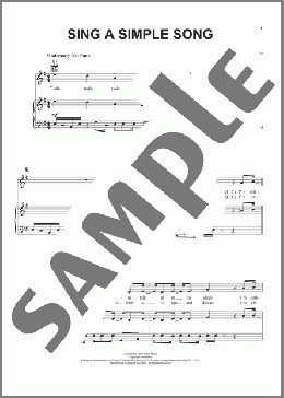 Sing A Simple Song(Sly And The Family Stone) 楽譜 ピアノ & ボーカル & ギター ダウンロード
