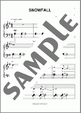 Snowfall(Tony Bennett) 楽譜 ピアノ（ソロ） ダウンロード