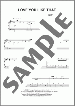 Love You Like That(Canaan Smith) 楽譜 ピアノ（ソロ） ダウンロード
