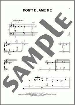 Don't Blame Me(Jimmy McHugh/Dorothy Fields) 楽譜 ピアノ（ソロ） ダウンロード