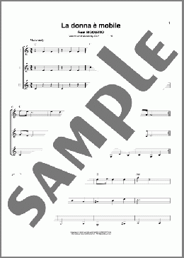 La Donna e Mobile(Giuseppe Verdi) 楽譜 ギターアンサンブル ダウンロード