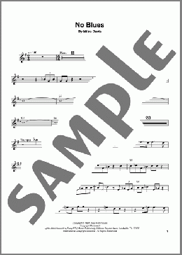 No Blues(Miles Davis) 楽譜 トランペット（ソロ） ダウンロード