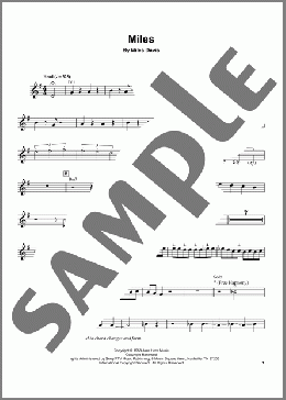 Miles(Miles Davis) 楽譜 トランペット（ソロ） ダウンロード