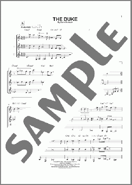 The Duke(Dave Brubeck) 楽譜 ギターアンサンブル ダウンロード