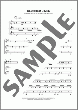 Blurred Lines(Robin Thicke) 楽譜 ギターアンサンブル ダウンロード