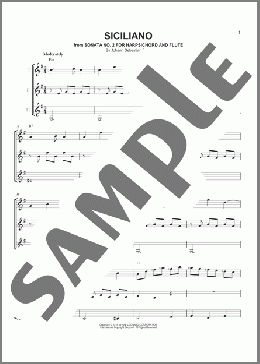Siciliano(Johann Sebastian Bach) 楽譜 ギターアンサンブル ダウンロード