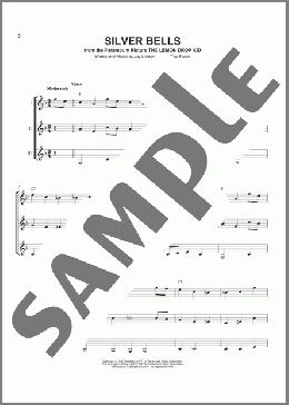 Silver Bells(Ray Evans) 楽譜 ギターアンサンブル ダウンロード