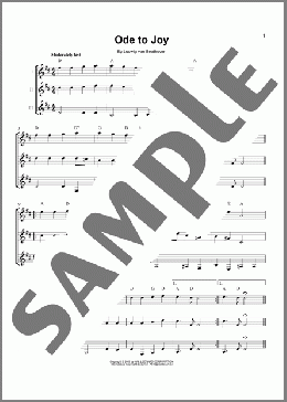Ode To Joy(Ludwig Van Beethoven) 楽譜 ギターアンサンブル ダウンロード