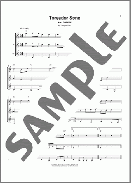 Toreador Song(Georges Bizet) 楽譜 ギターアンサンブル ダウンロード