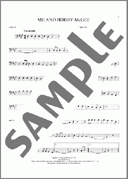 Me And Bobby McGee(Janis Joplin/Roger Miller/Kris Kristofferson) 楽譜 チェロ ダウンロード