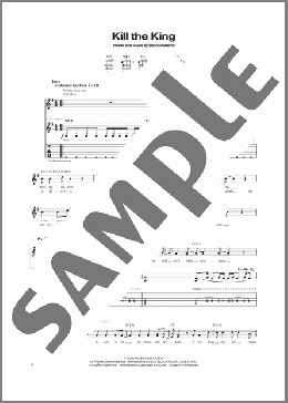 Kill The King(Megadeth) 楽譜 ギター（ソロ） ダウンロード