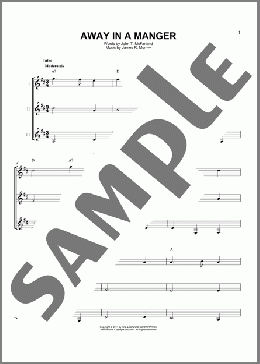Away In A Manger(James R. Murray) 楽譜 ギターアンサンブル ダウンロード