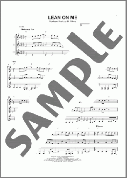Lean On Me(Bill Withers) 楽譜 ギターアンサンブル ダウンロード