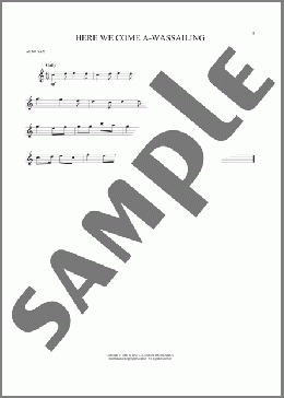 Here We Come A-Wassailing(Traditional) 楽譜 アルトサックス（ソロ） ダウンロード
