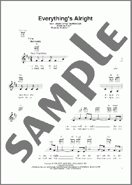 Everything's Alright(Tim Rice/Andrew Lloyd Webber) 楽譜 ウクレレ（弾き語り） ダウンロード