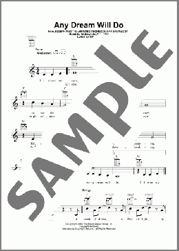 Any Dream Will Do(Andrew Lloyd Webber) 楽譜 ウクレレ（弾き語り） ダウンロード