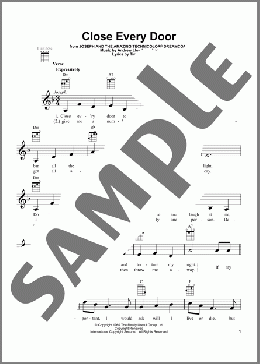 Close Every Door(Tim Rice/Andrew Lloyd Webber) 楽譜 ウクレレ（弾き語り） ダウンロード