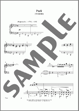 Puck (Smatrold), Op. 71, No. 3(Edward Grieg/Edvard Grieg) 楽譜 ピアノ（ソロ） ダウンロード