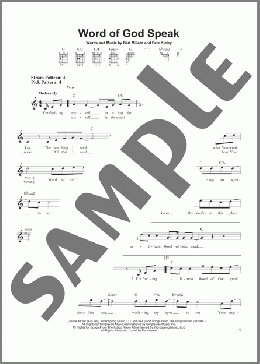 Word Of God Speak(MercyMe) 楽譜 メロディ ダウンロード