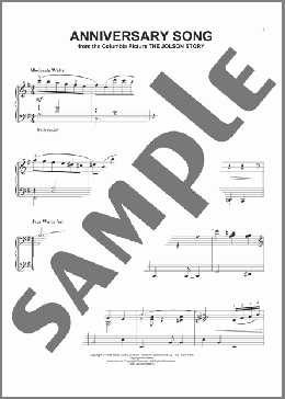 Anniversary Song(Saul Chaplin) 楽譜 ピアノ（ソロ） ダウンロード