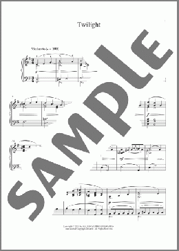 Twilight(Margaret Ruthven Lang) 楽譜 ピアノ（ソロ） ダウンロード