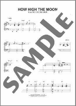 How High The Moon(Les Paul & Mary Ford) 楽譜 ピアノ（ソロ） ダウンロード