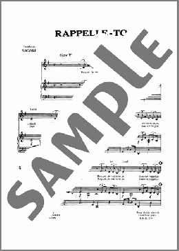 Rappelle-Toi(Henri Salvador) 楽譜 ピアノ & ボーカル ダウンロード