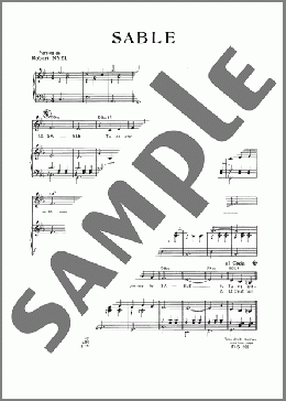 Sable(Henri Salvador) 楽譜 ピアノ & ボーカル ダウンロード