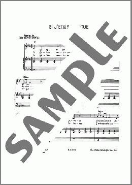 Si J'etais Musique(Henri Salvador) 楽譜 ピアノ & ボーカル ダウンロード