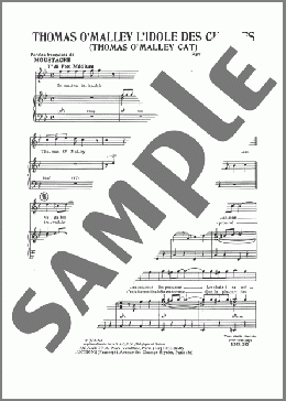 Thomas O'Malley L'idole Des Chattes(Henri Salvador) 楽譜 ピアノ & ボーカル ダウンロード