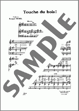 Touche Du Bois(Henri Salvador) 楽譜 ピアノ & ボーカル ダウンロード