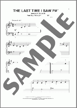 The Last Time I Saw Paris(Oscar Hammerstein II) 楽譜 その他 ダウンロード