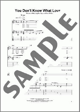 You Don't Know What Love Is(Carol Bruce) 楽譜 ギター（その他） ダウンロード