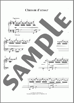 Chanson D'Amour(Randall Hartsell) 楽譜 ピアノ（ソロ） ダウンロード