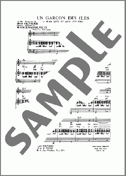 Garcon Des Iles (Adapt De I Will Live My Life For You)(Henri Salvador) 楽譜 ピアノ & ボーカル ダウンロード