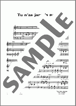 Tu N'as Jamais Su(Henri Salvador) 楽譜 ピアノ & ボーカル ダウンロード