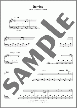 Burning(Ludovico Einaudi) 楽譜 ピアノ（ソロ） ダウンロード