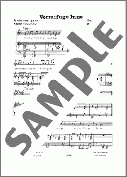Vermifuge Lune(Claude Nougaro) 楽譜 ピアノ & ボーカル ダウンロード