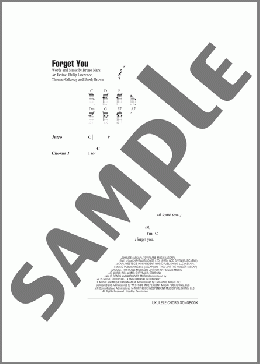 Forget You(Cee Lo Green) 楽譜 ウクレレ（弾き語り） ダウンロード