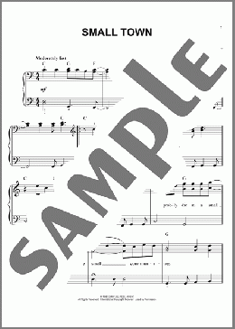 Small Town(John Mellencamp) 楽譜 ピアノ（ソロ） ダウンロード