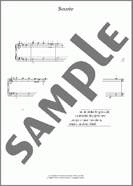 Bourree(Christoph Graupner) 楽譜 ピアノ（ソロ） ダウンロード