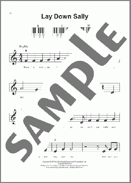 Lay Down Sally(Eric Clapton) 楽譜 ピアノ（ソロ） ダウンロード