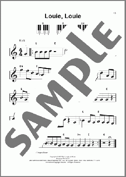 Louie, Louie(Kingsmen) 楽譜 ピアノ（ソロ） ダウンロード