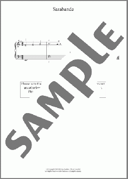 Sarabande(Johann Jakob Froberger) 楽譜 ピアノ（ソロ） ダウンロード