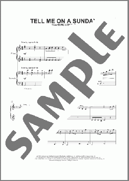 Tell Me On A Sunday(Don Black/Andrew Lloyd Webber) 楽譜 ピアノ（連弾） ダウンロード