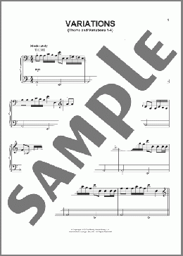 Theme And Variations 1-4(Andrew Lloyd Webber) 楽譜 ピアノ（ソロ） ダウンロード